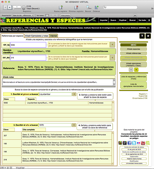 especies por referencias